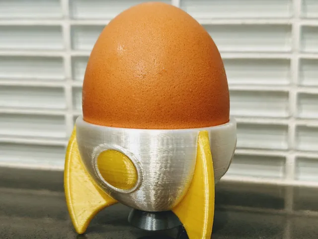Egg Cup Rocket Ship (Multi-Material)