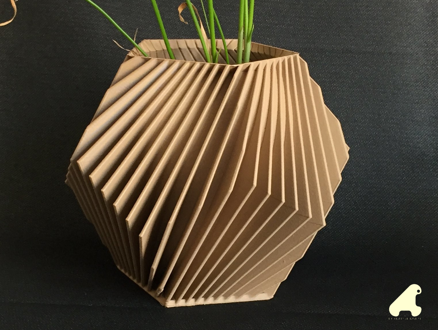 POT DE FLEURS - PLANTES DODECADRE-RAYURES OBLIQUES