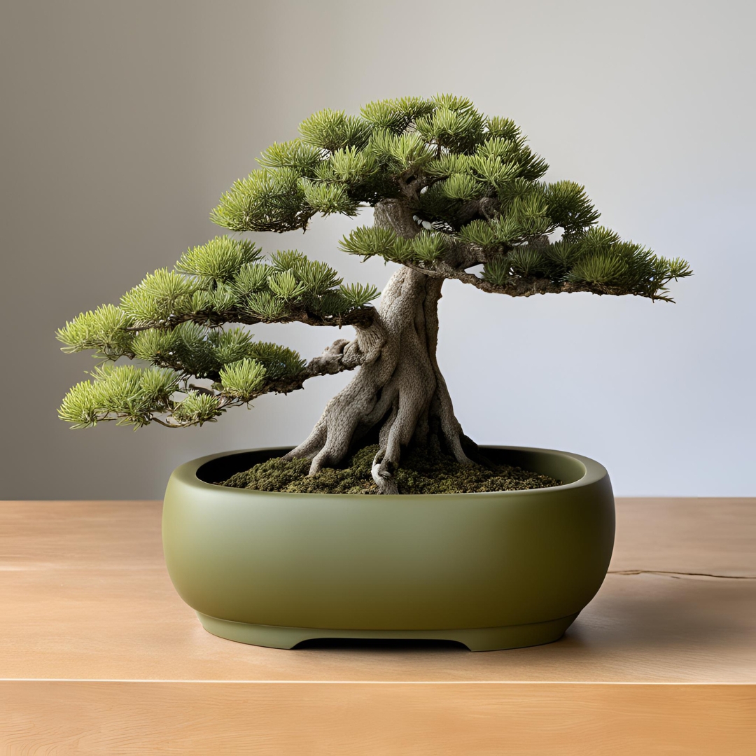 Oval Bonsai Pot, Bonsai Planter 3D model thumbnail