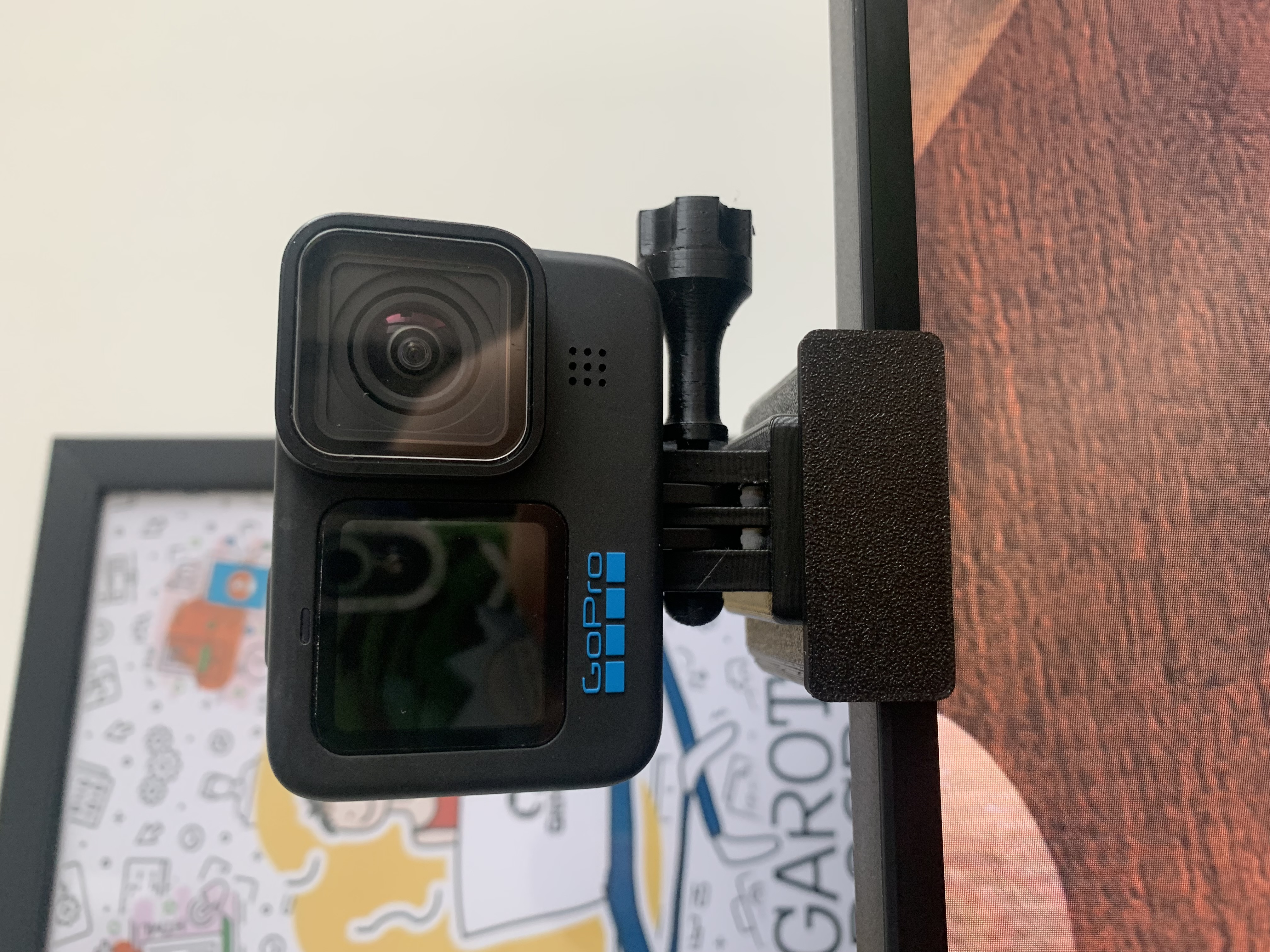 GoPro mount to monitor