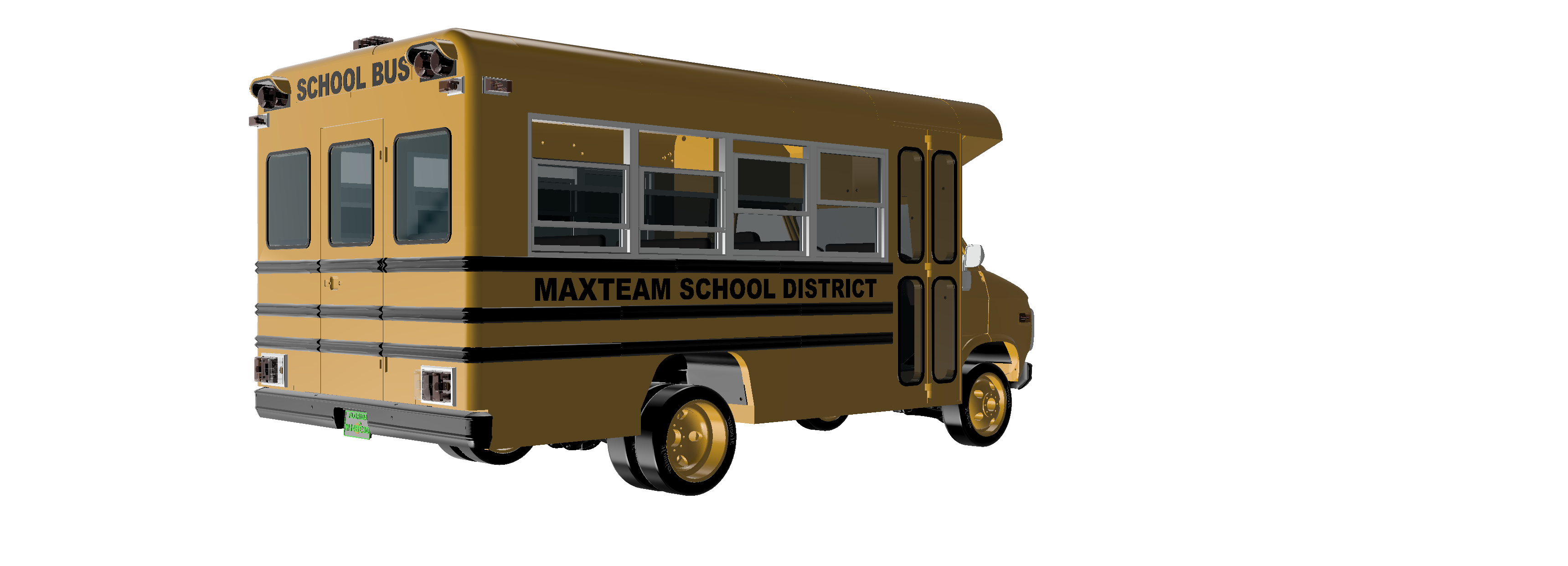 School bus Upgrade for Twin wheel Upgrade of 3D SETS Model 14 (Max Team ...