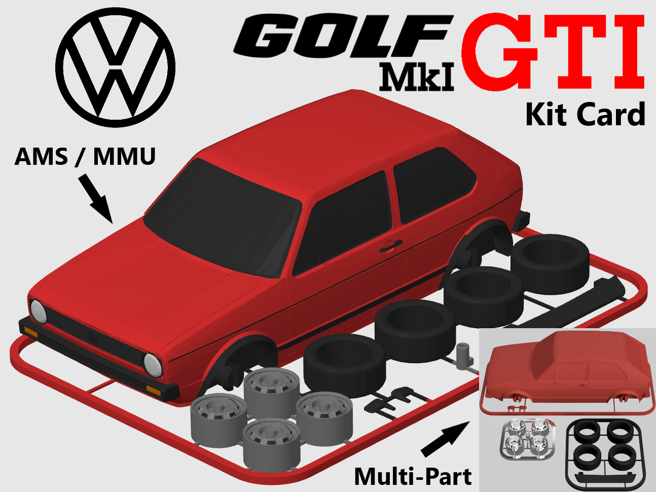 Volkswagen Golf GTI (Mk 1) Kit Card by The Kit Card Guy | Download free ...