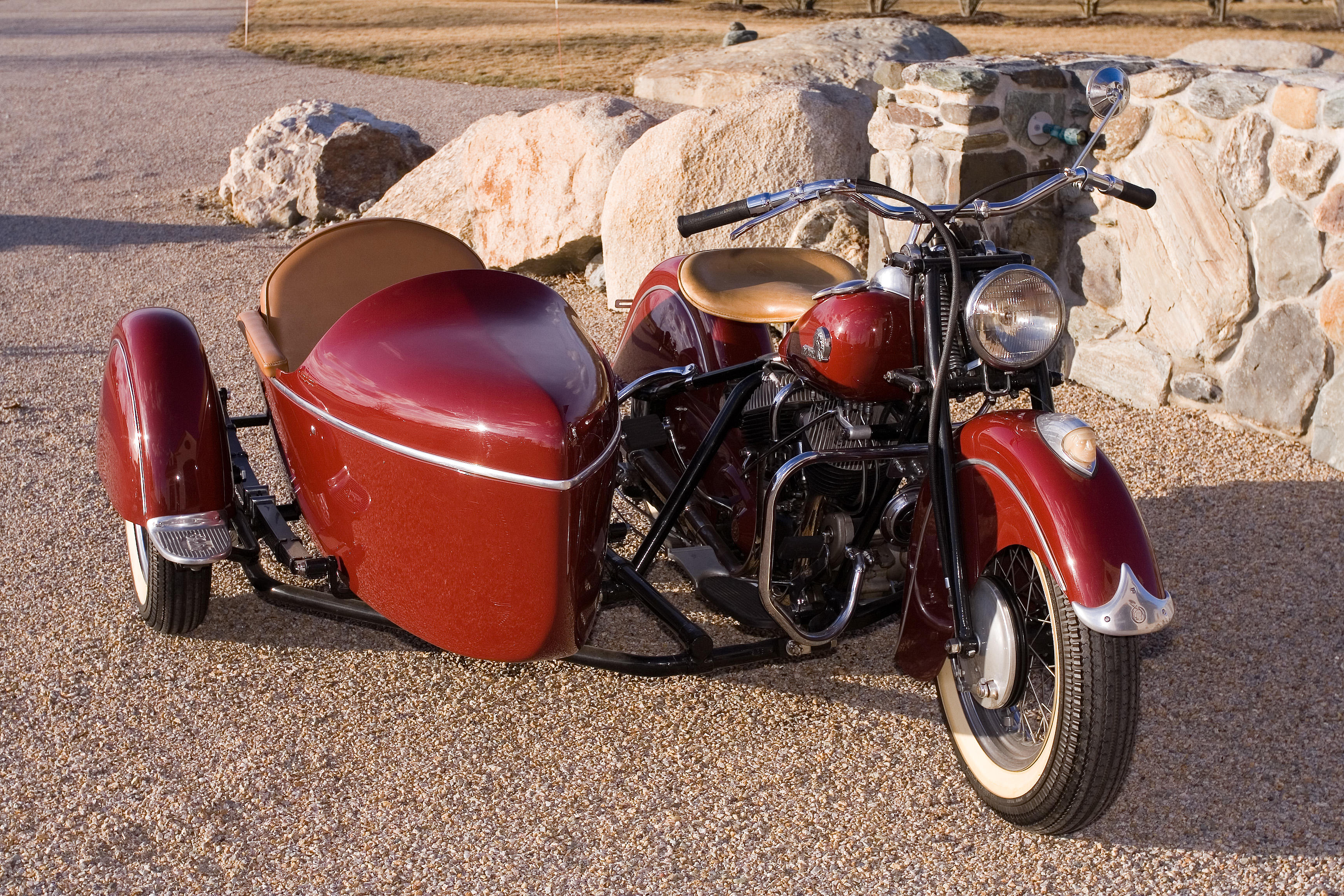 indian motorcycle with sidecar