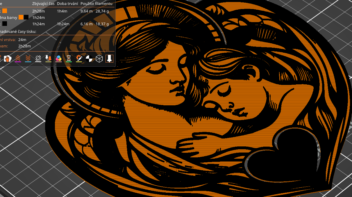 Wall art: Motherly love 2 by Nina Máčová | Download free STL model