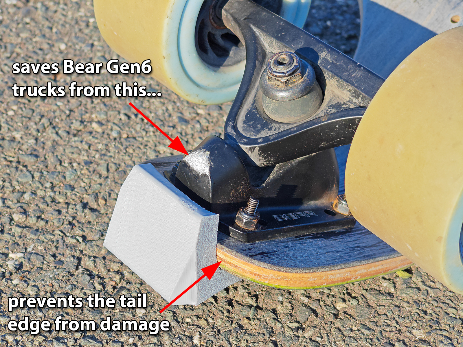 Kick + Tail Saver + Truck Saver for Pantheon Supersonic Longboard by ...