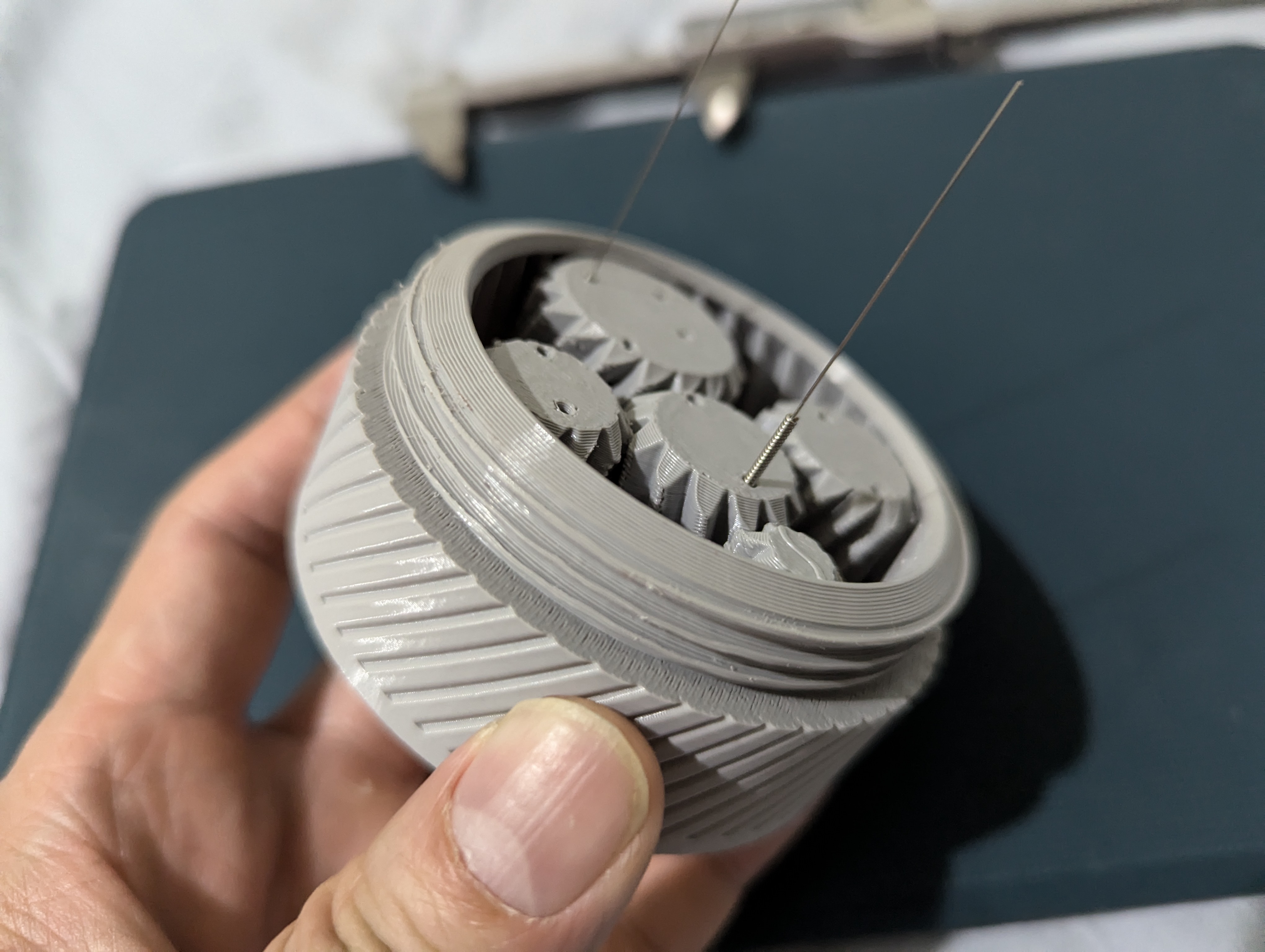 Umikot 54mm Gear Mech Remix(Bottom Inserted Needles) 3D model thumbnail