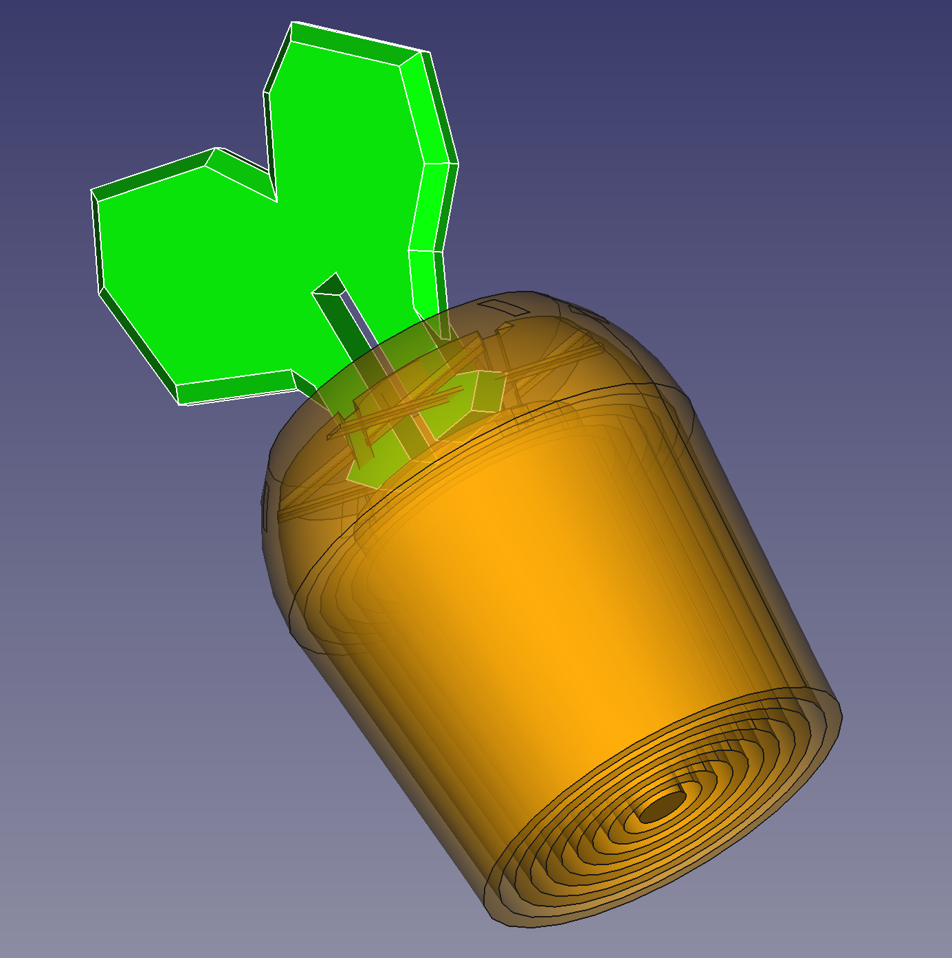 Miniatura 3 do modelo 3D Collapsible Carrot