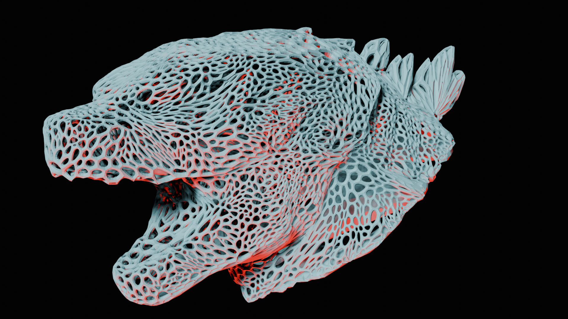 Godzilla Head (Voronoi)
