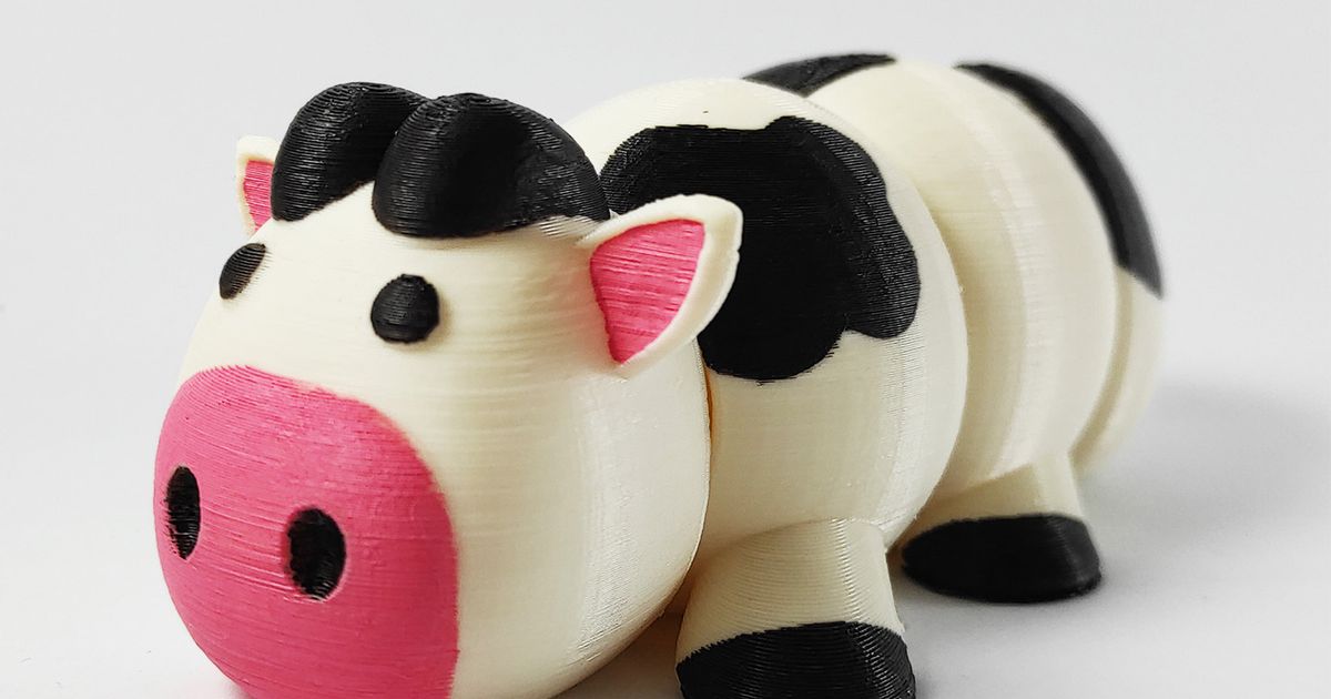 Cow Cute Flexi - Articulated by PinkyWings | Download free STL model ...