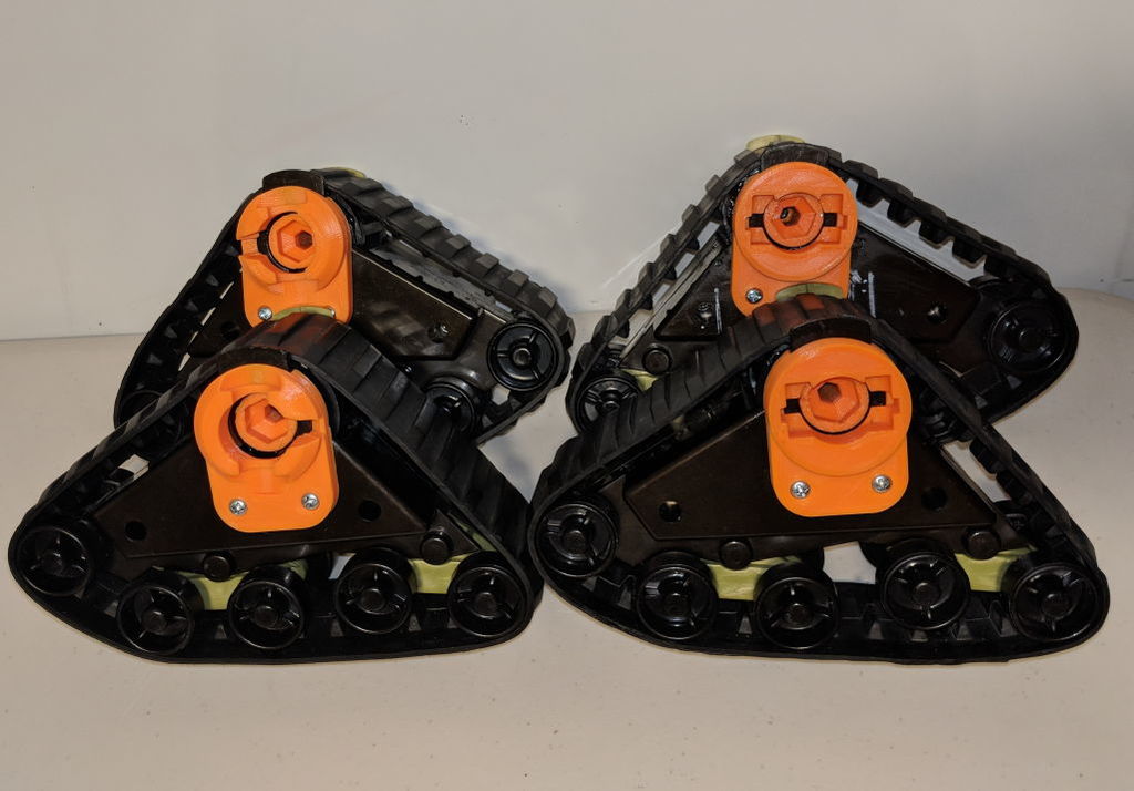 Mattracks adapters for CC-01 and TRX-4 trucks