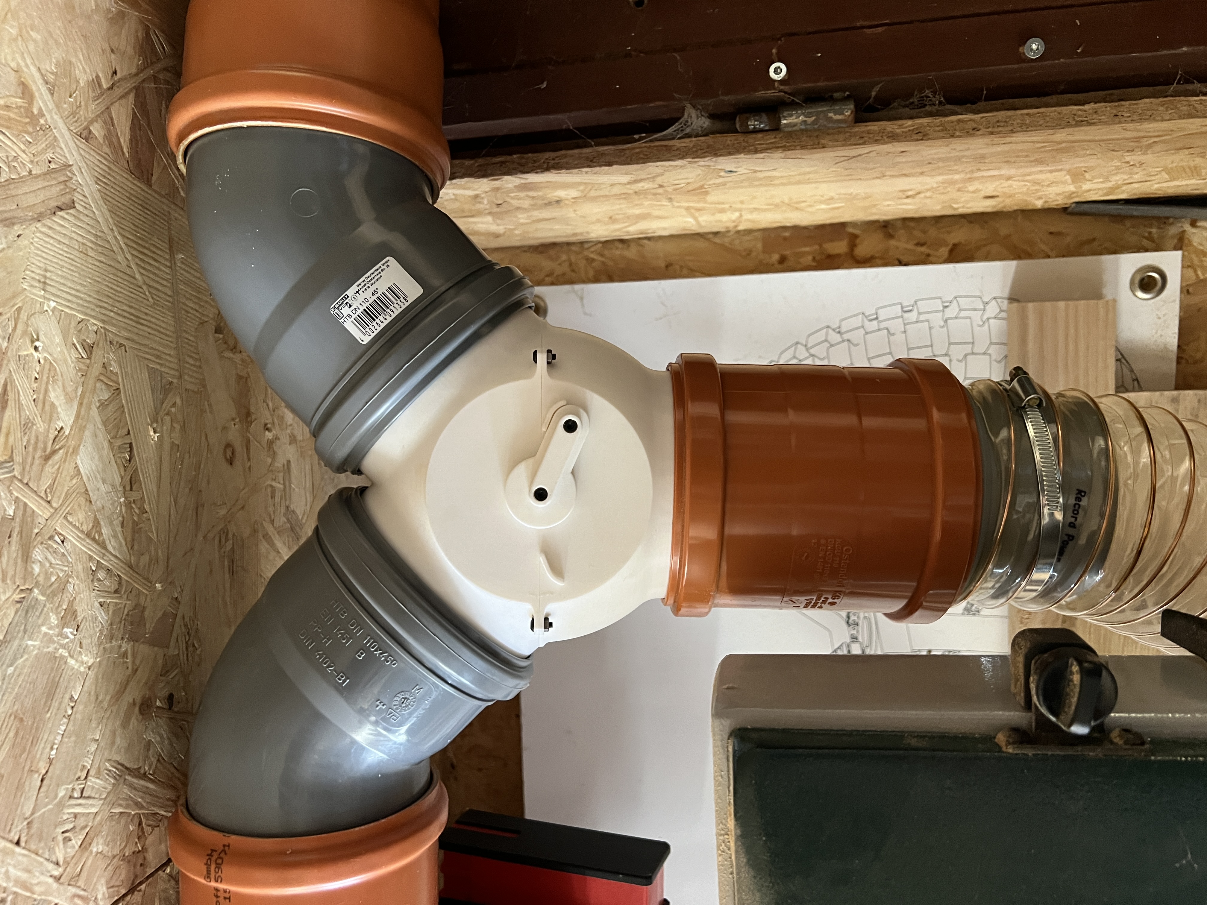 Dust Extraction Ball Valve, Y Splitter - DN110