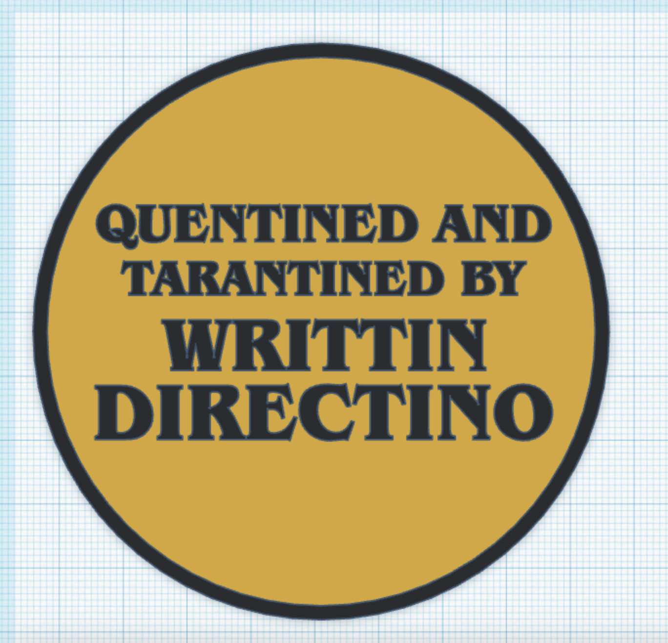Quentin Tarantino gag coaster