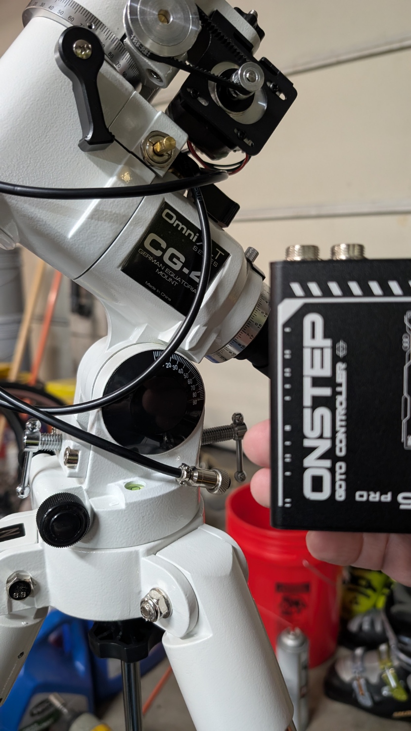 Onstep V5 to Celestron CG-4 EQ clip on mount