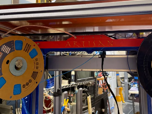 Snapmaker Artisan Spool relocate with rollers inside Enclosure