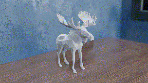 Miniatura 3 do modelo 3D Low Poly Moose