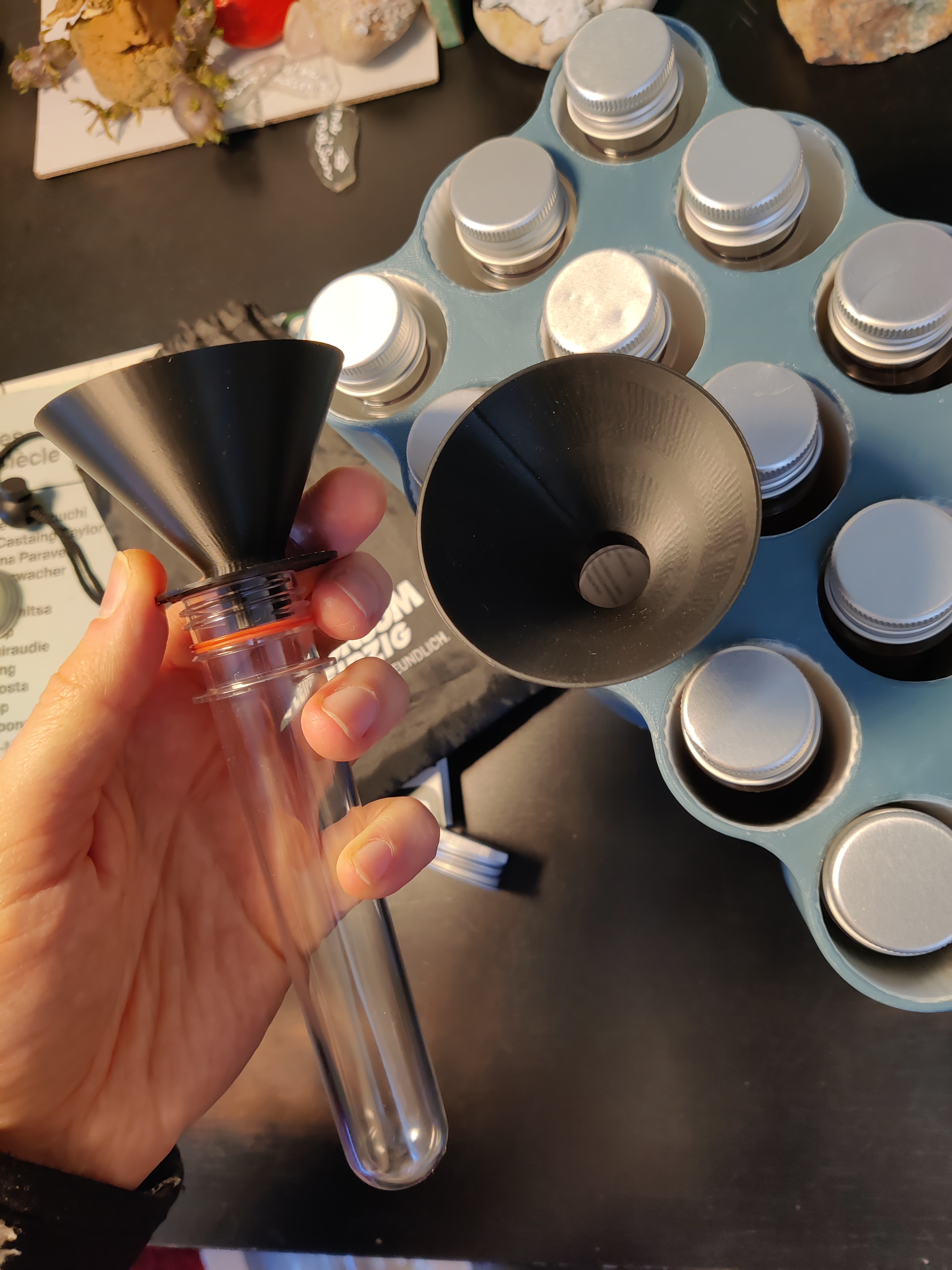 Funnel for coffee tubes/test tubes
