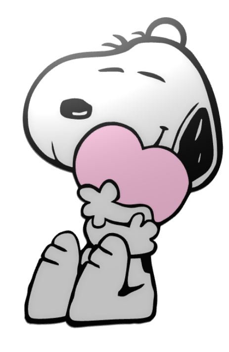Snoopy Hugging Heart Keychain