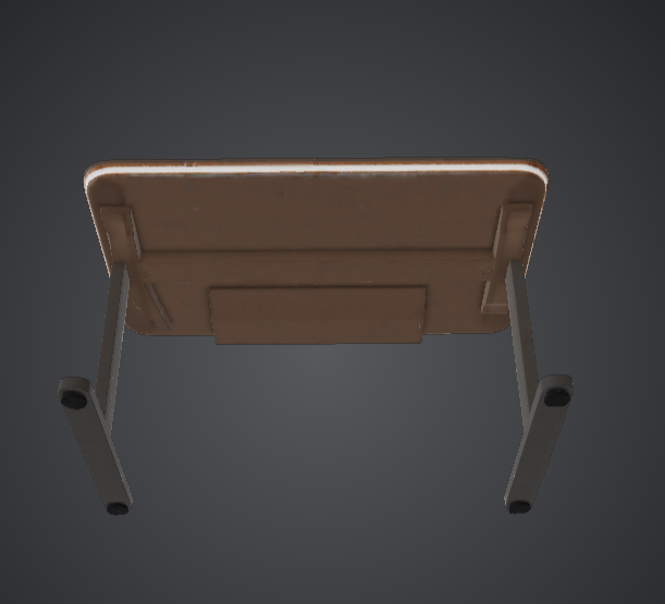 Modern Gaming Desk 3D Printable Model – Minimalist PC Setup Table | Office Diorama Prop — thumbnail 3