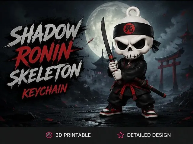 Shadow Ronin Skeleton Keychain