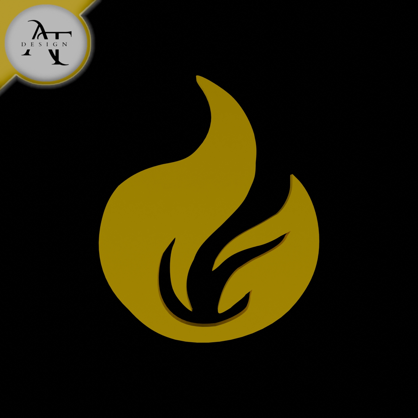 Simple Flame Symbol - 2D Art