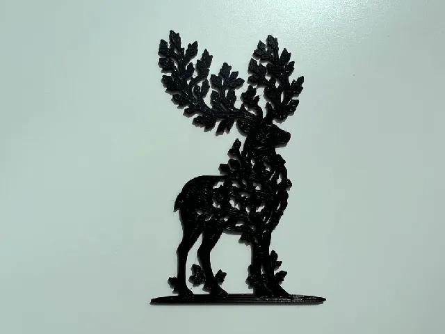 Leafy Deer Wall Art #1