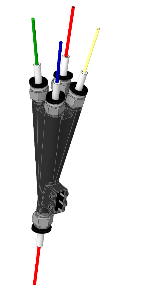 In line 4 in 1 hub with filament sensor