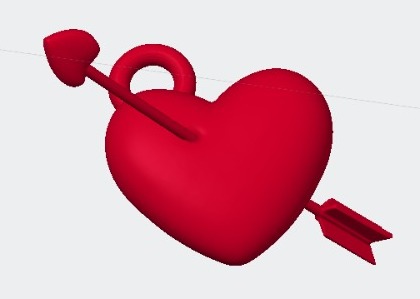 Heart with Arrow Keychain