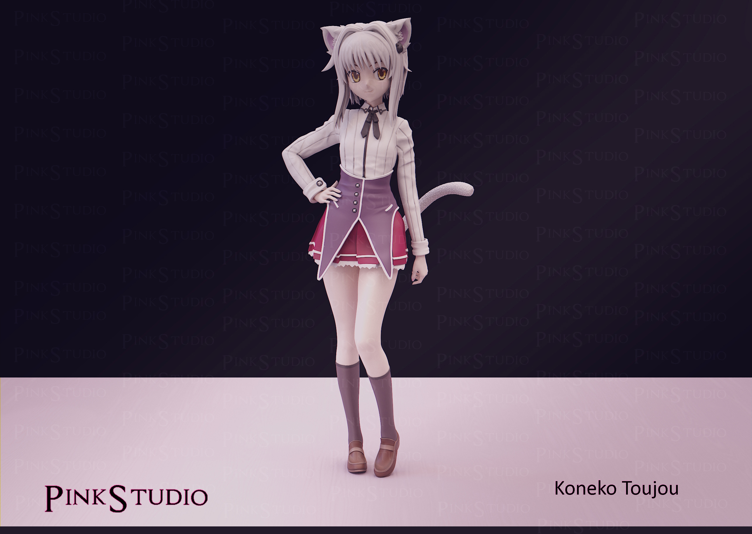 Koneko Toujou with a tail - High School DxD