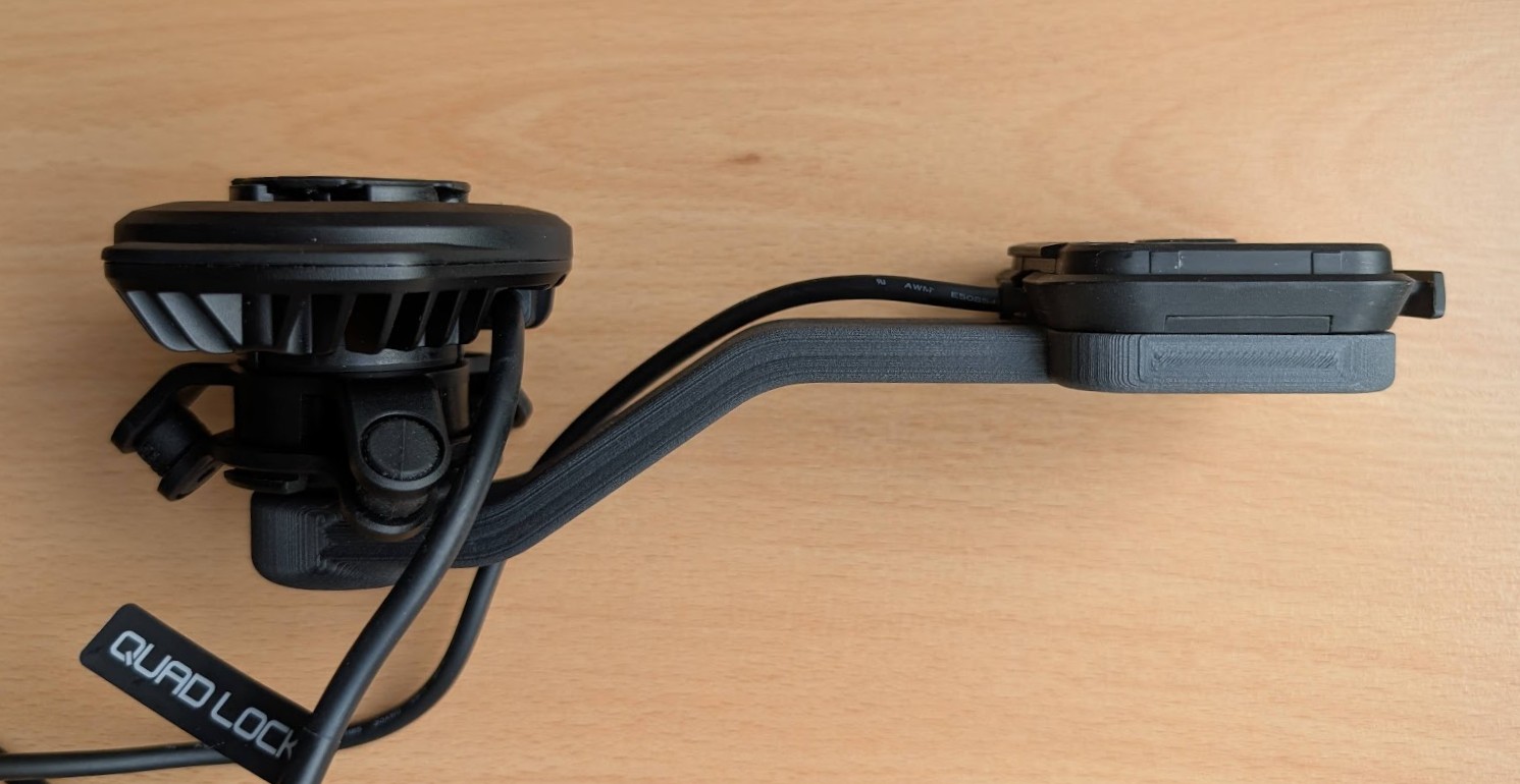 Motorcycle Quadlock sandwich mount bracket for Garmin Zumo XT
