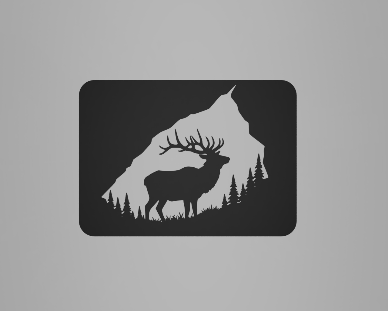 Wall art of majestic elk standing proudly