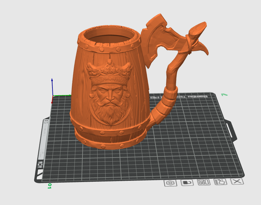 Valhalla Barrel Grip - 3D model for a pint of beer