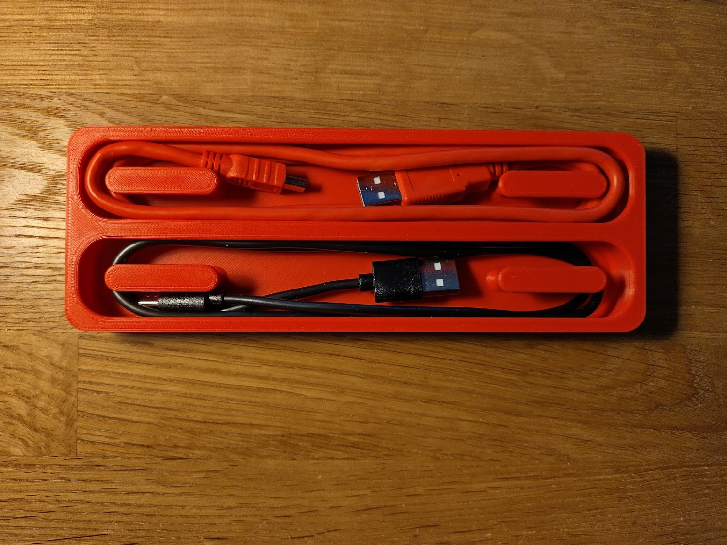 Double Long Cable Insert for Rugged Multipart Pinecil/TS100/TS80 Case (V2) 3D model thumbnail
