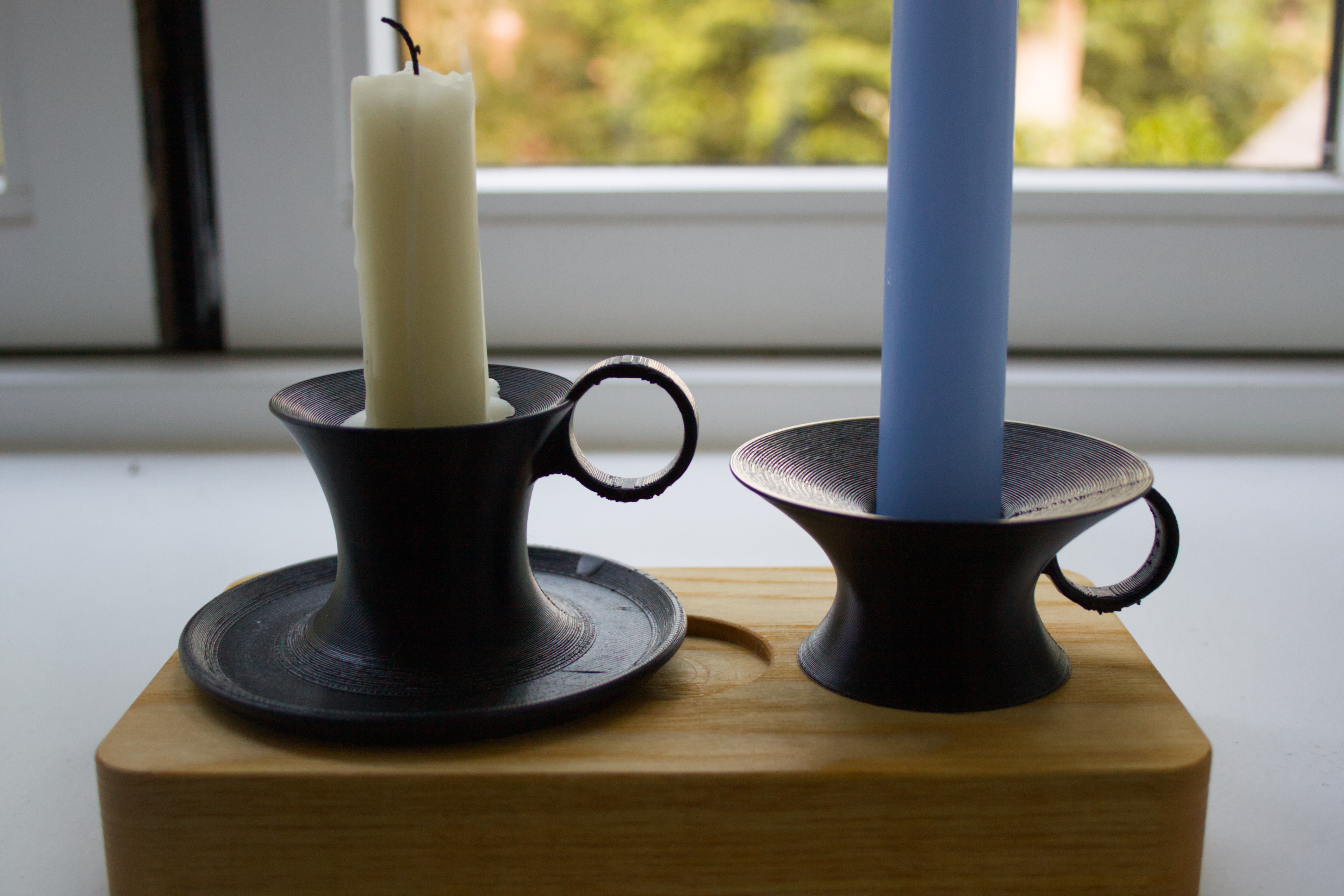 Chamberstick Candle Holder with Handle