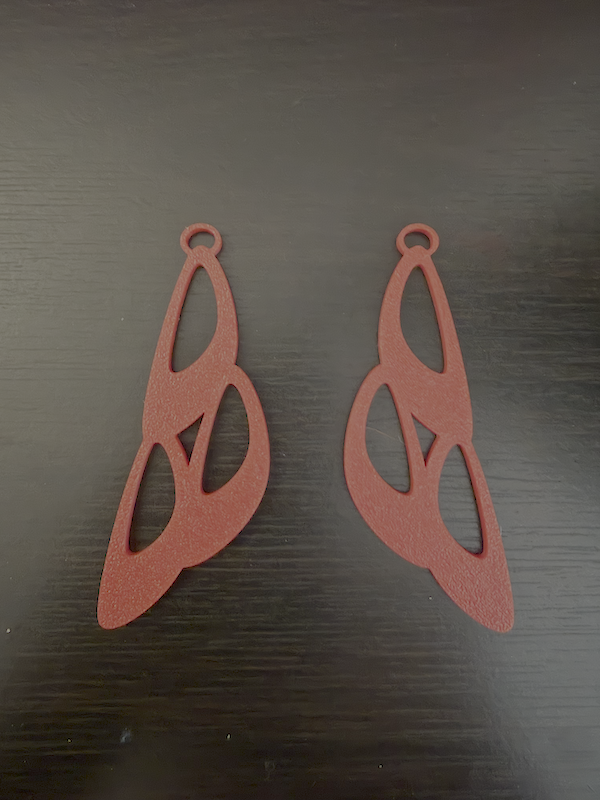 Three Wing Earrings 3D model
