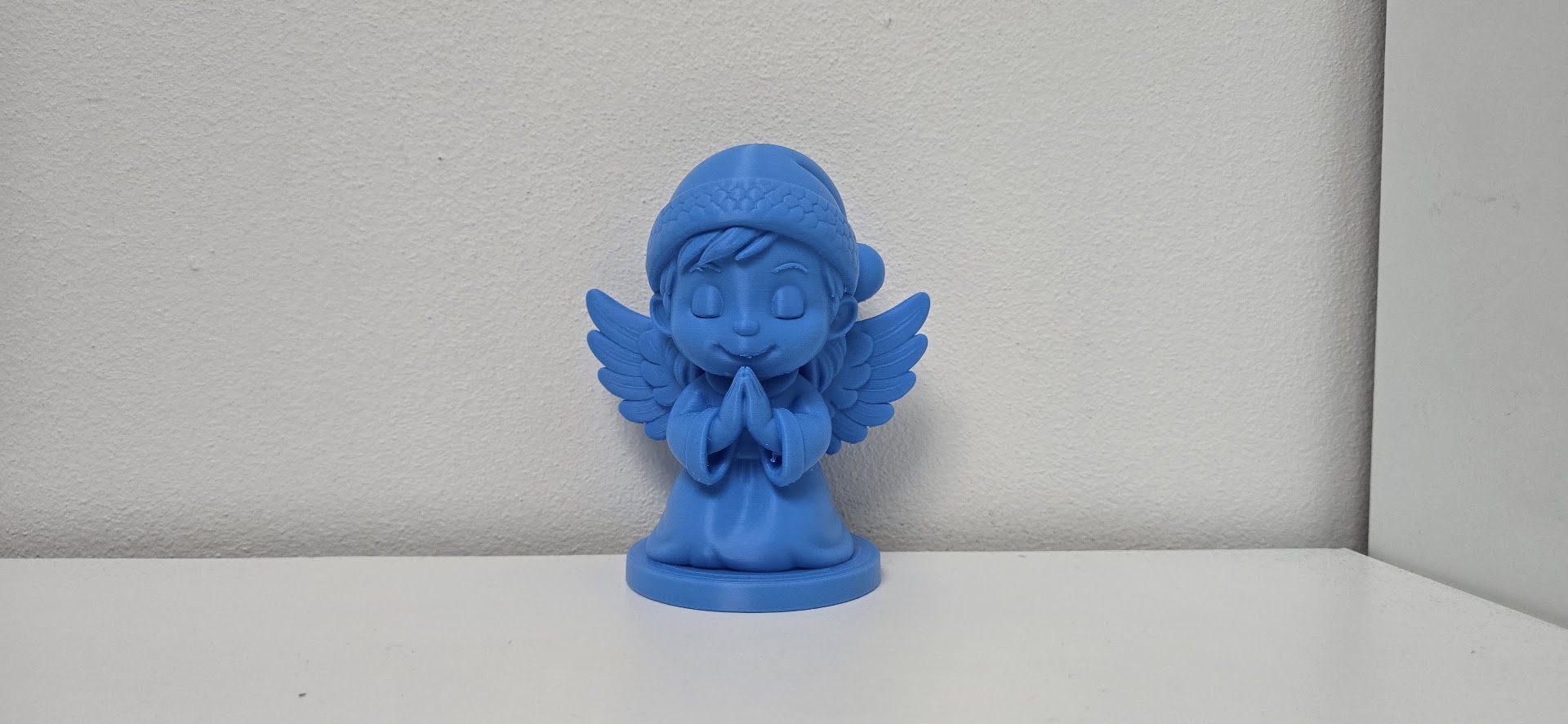 Praying Angel with Santa Hat Christmas Figure