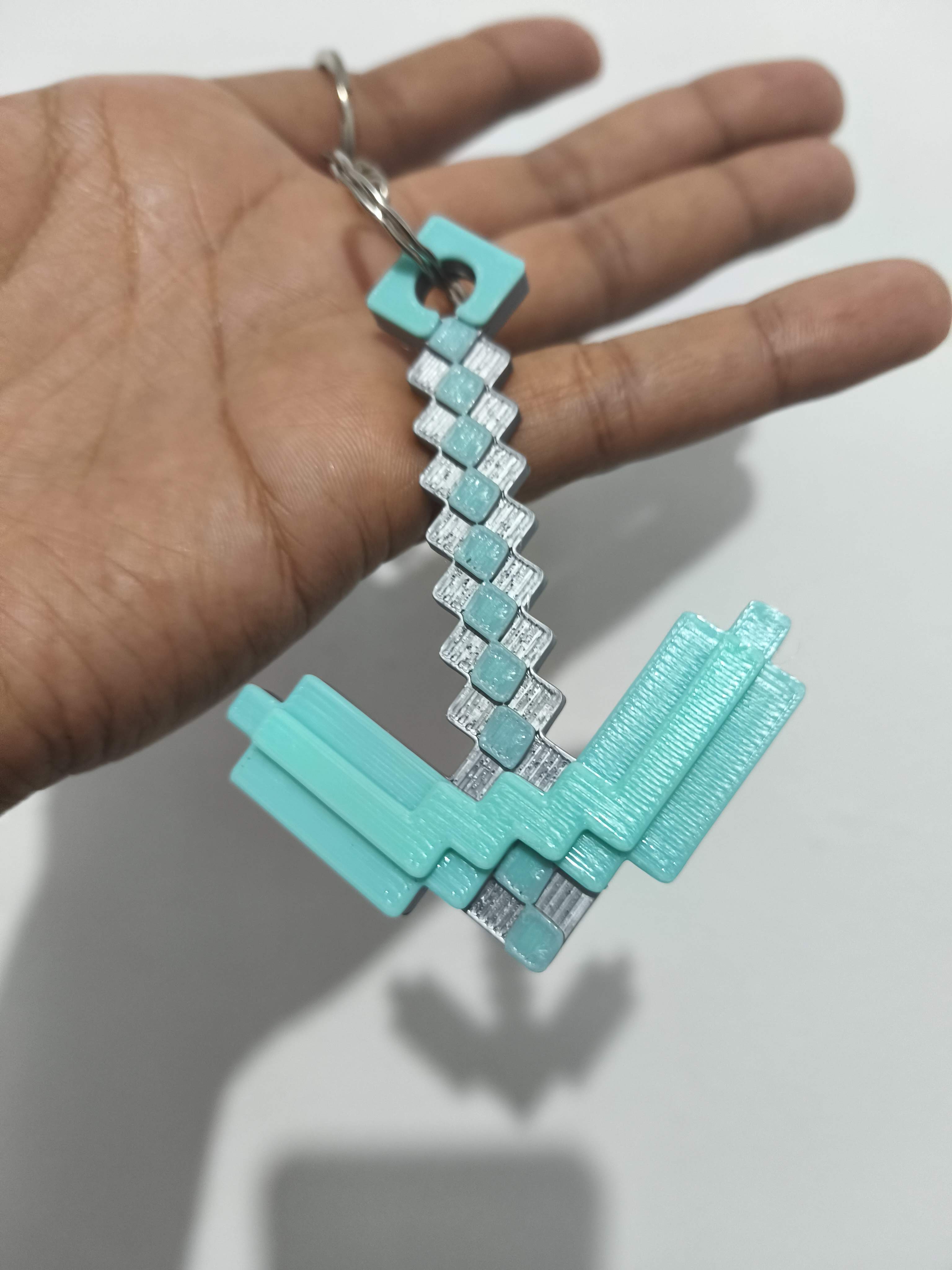 Minecraft Pickaxe Keychain