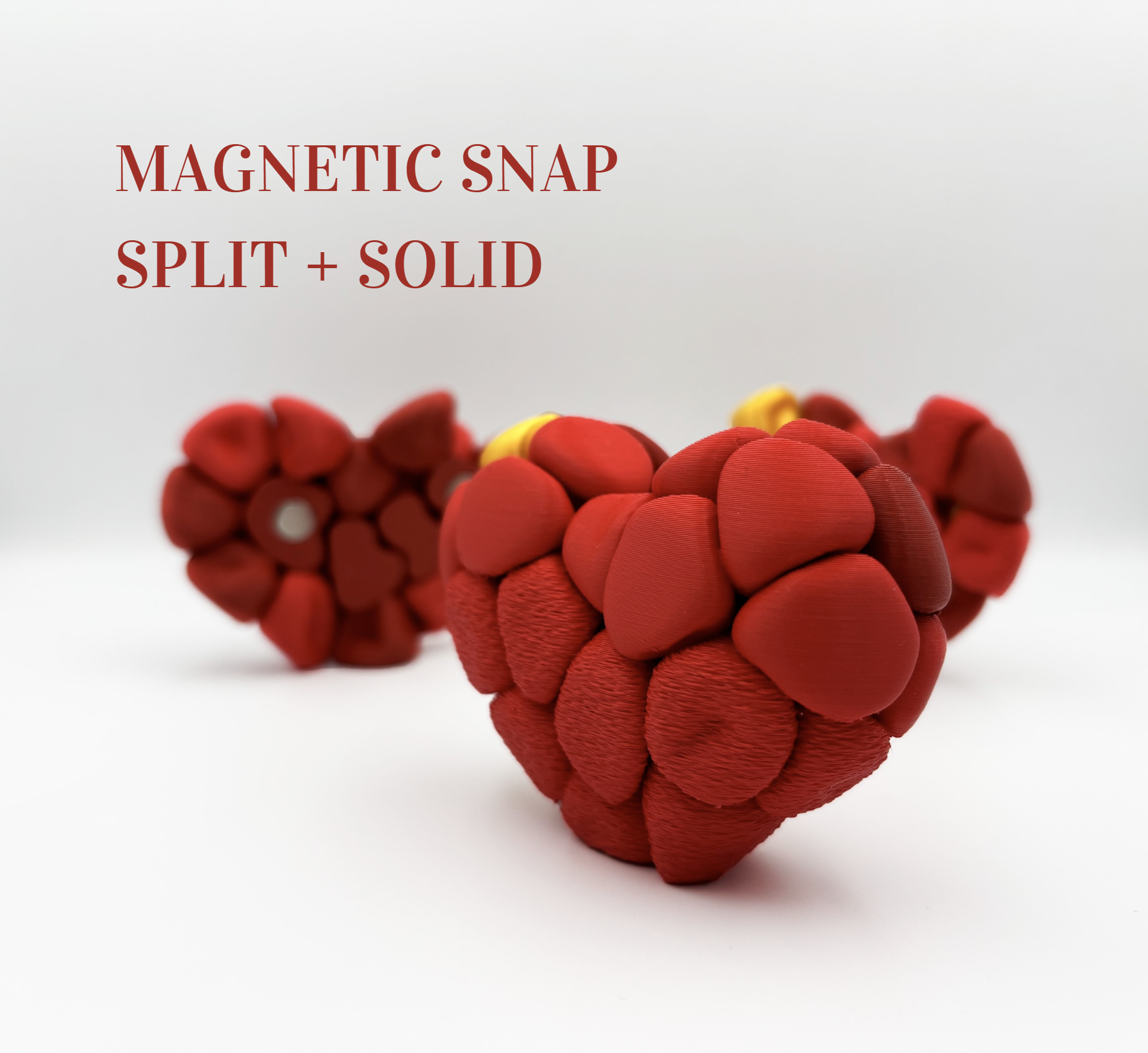 Bubble Heart – Split Magnet Heart
