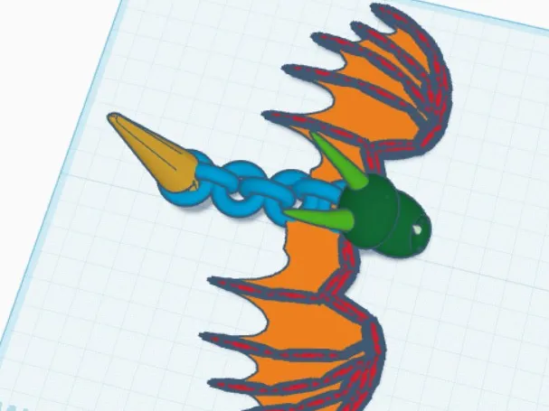 Dragon with big wings