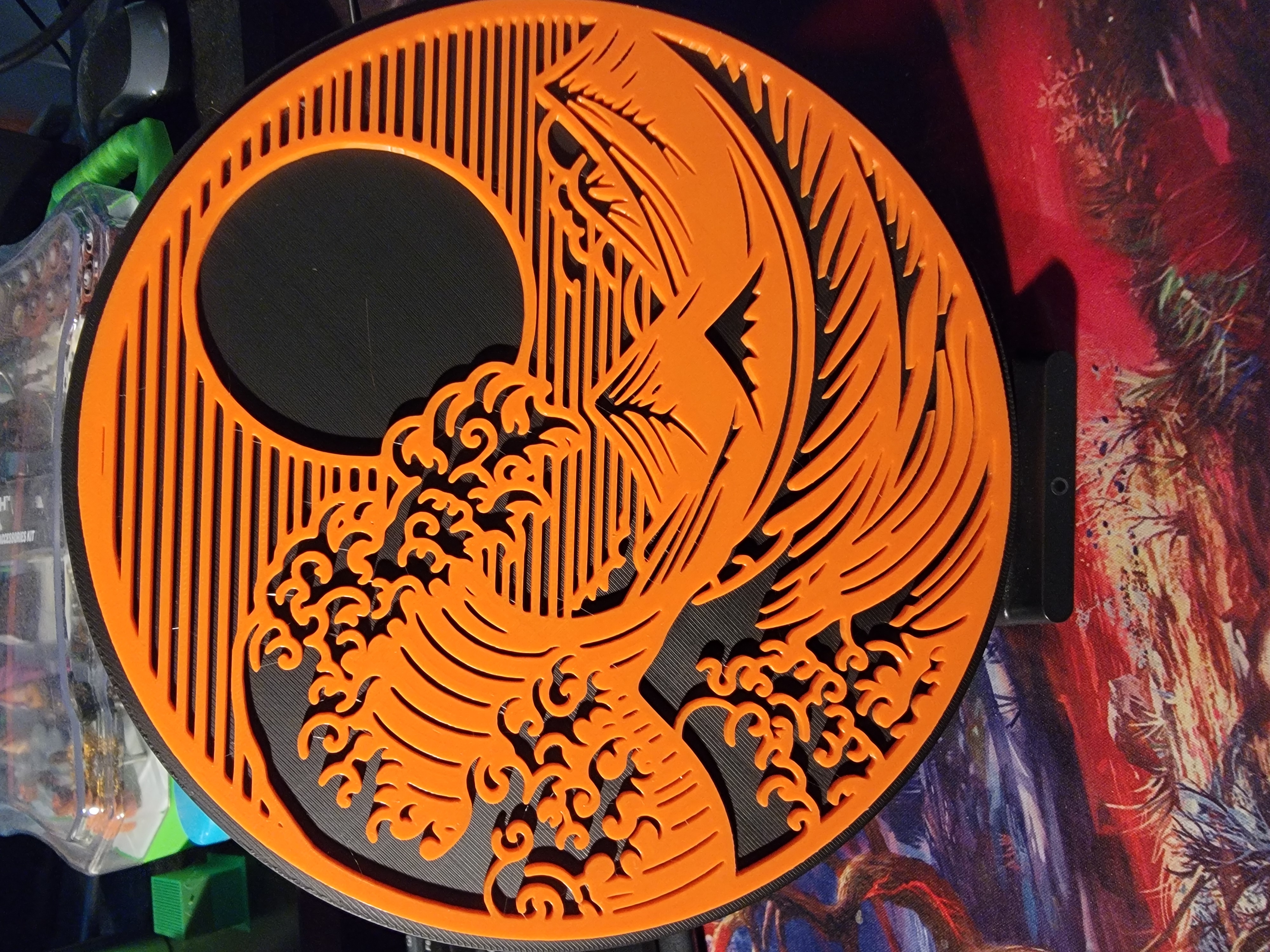 Great Wave of kokanow W/Backplate
