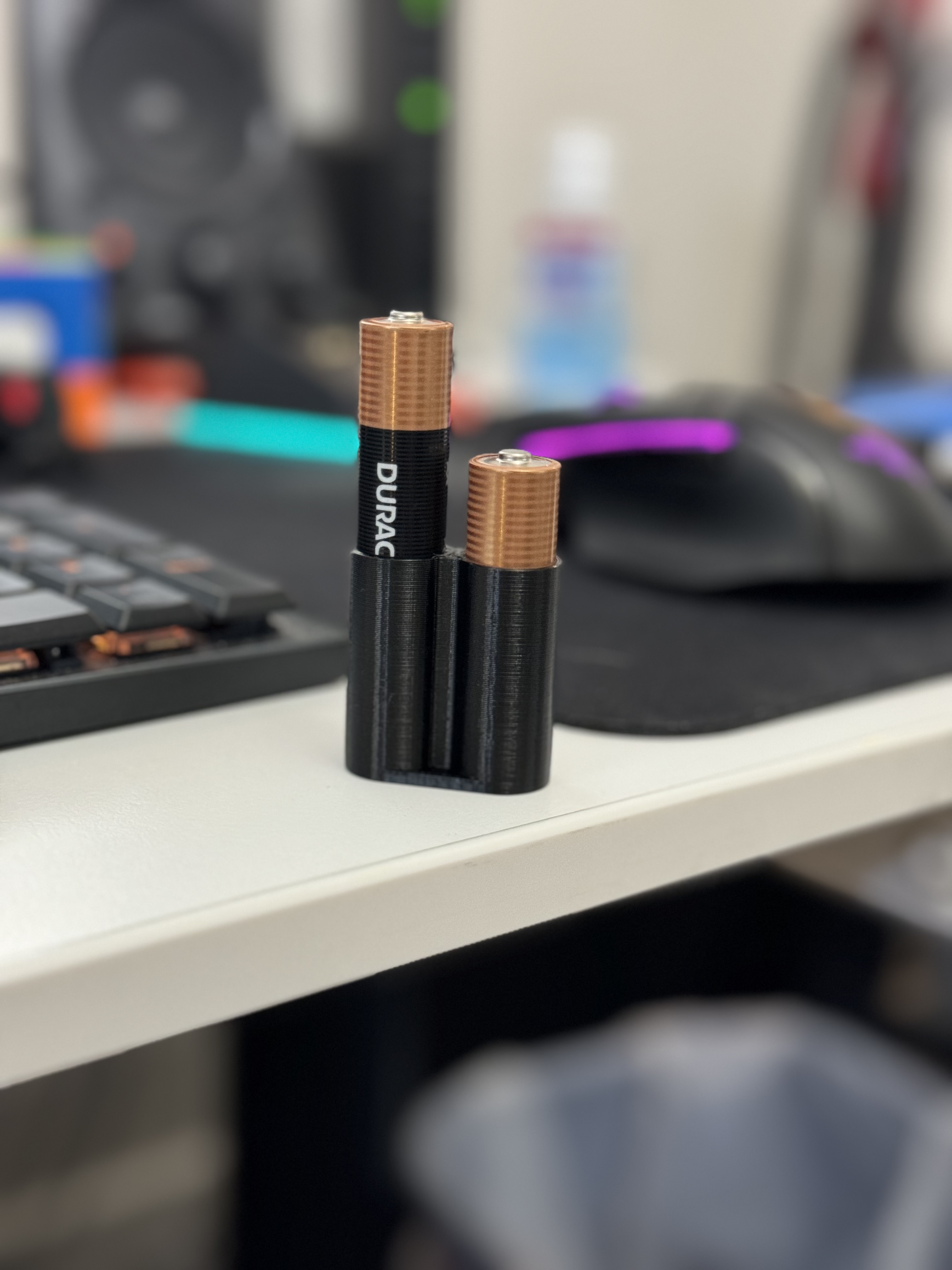 TPU AA battery holder slim profile by Download free STL model