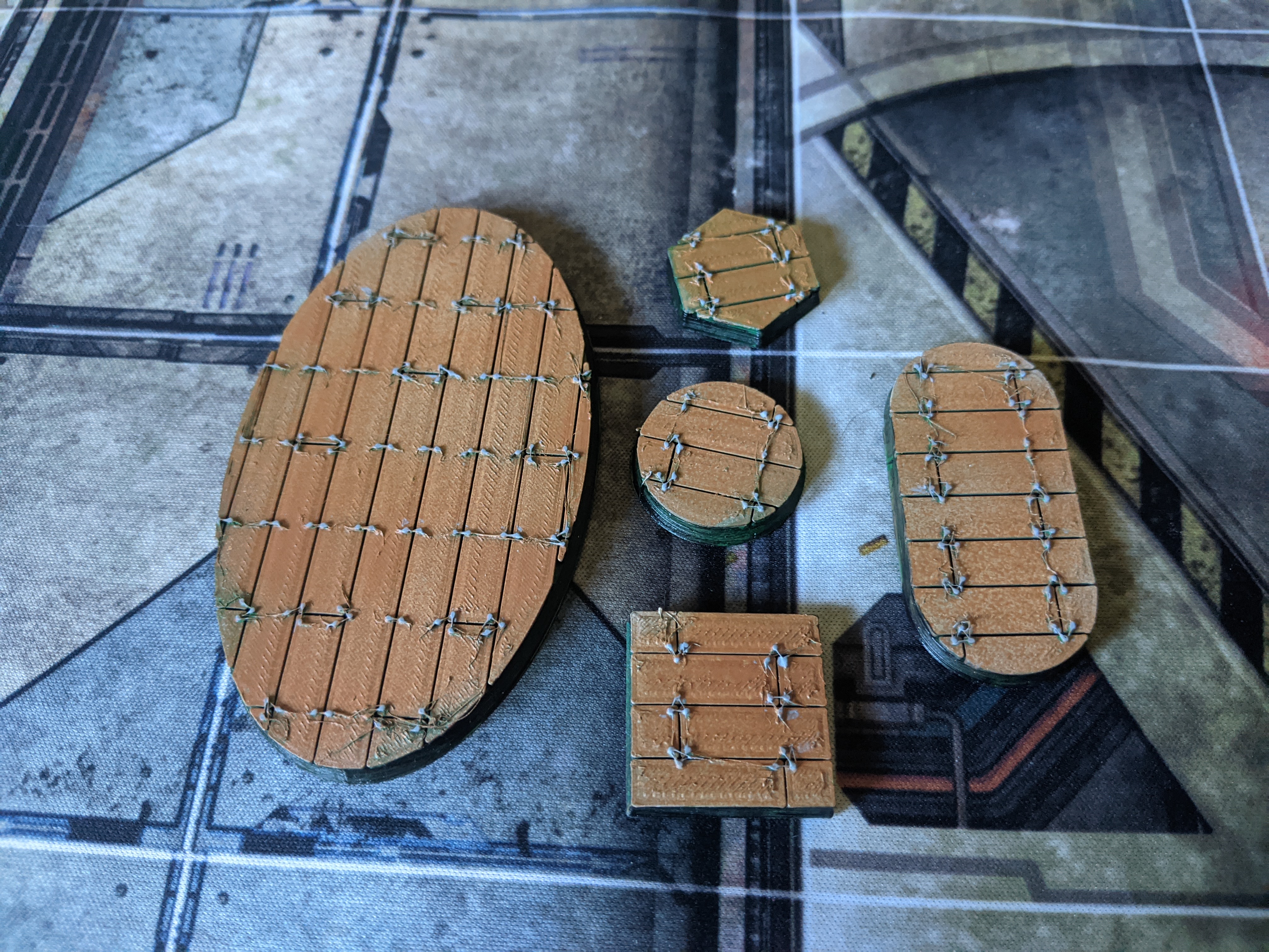 Wood Floor Miniature Bases Sampler Set
