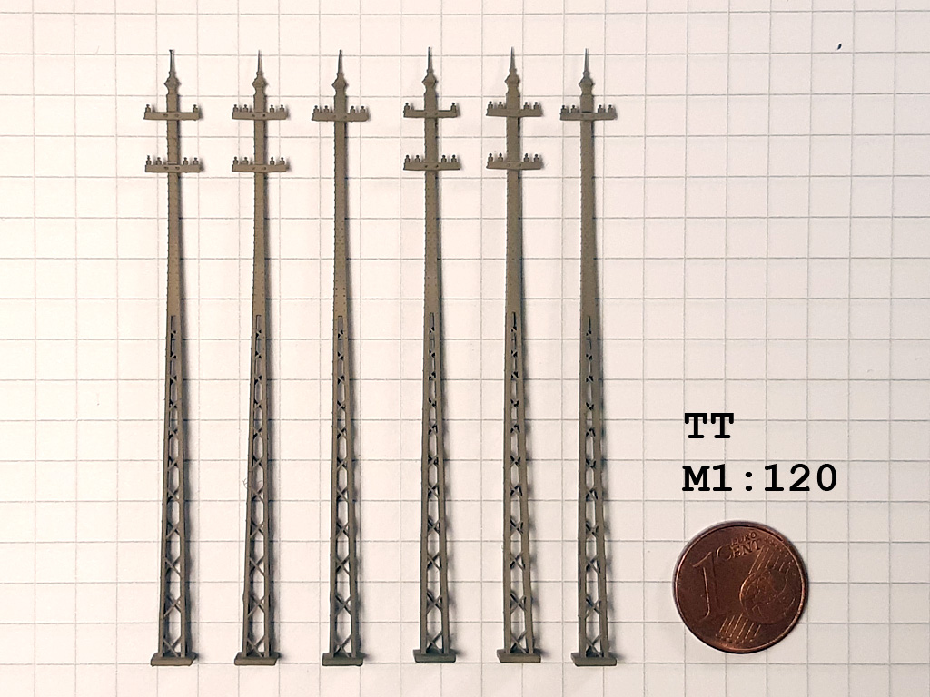 1:100 Gittermast für Stromversorgung und Straßenbahn (Original von 1897)