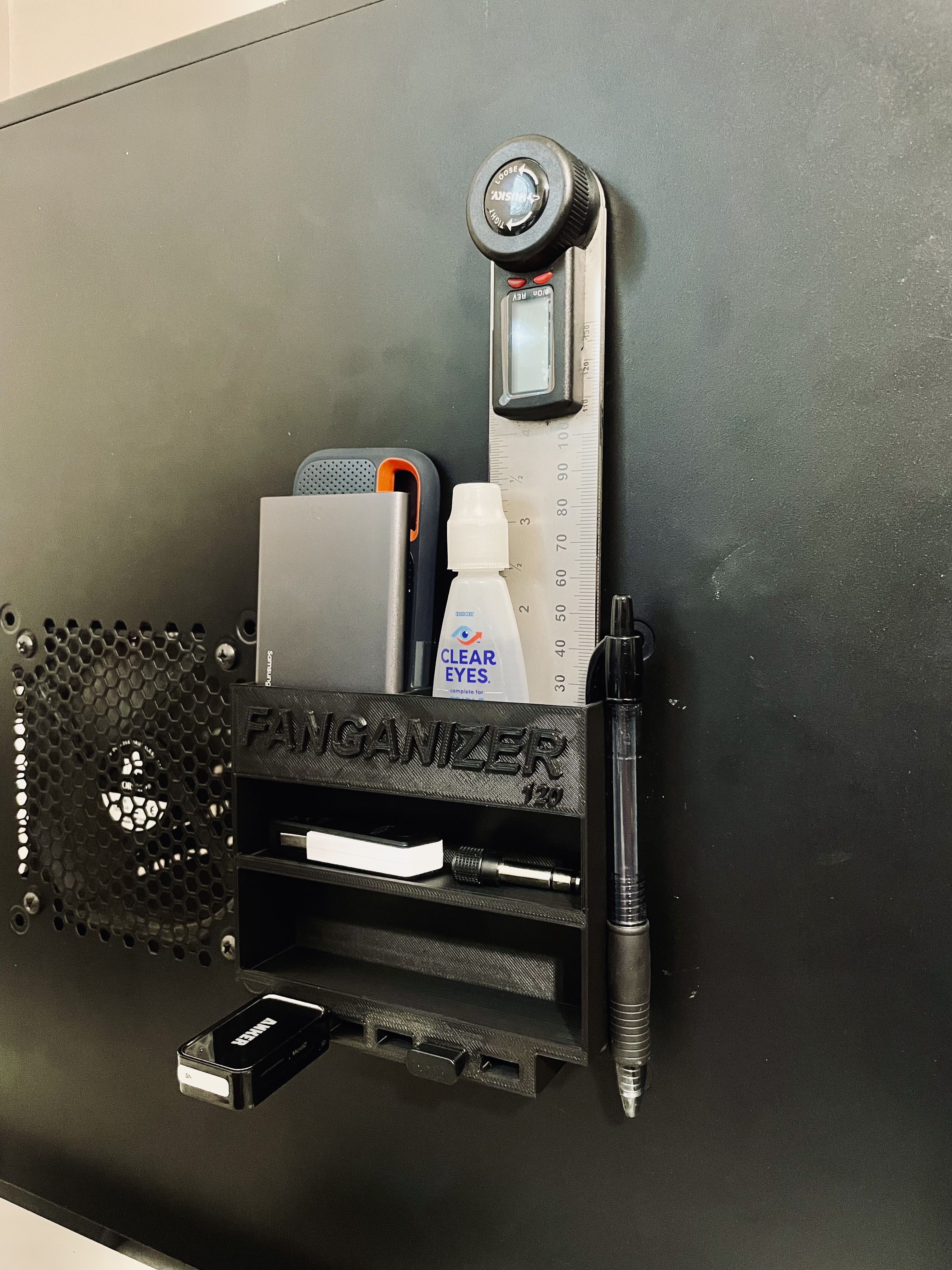 Fanganizer 120 Fan Bay Mounted Storage Organizer