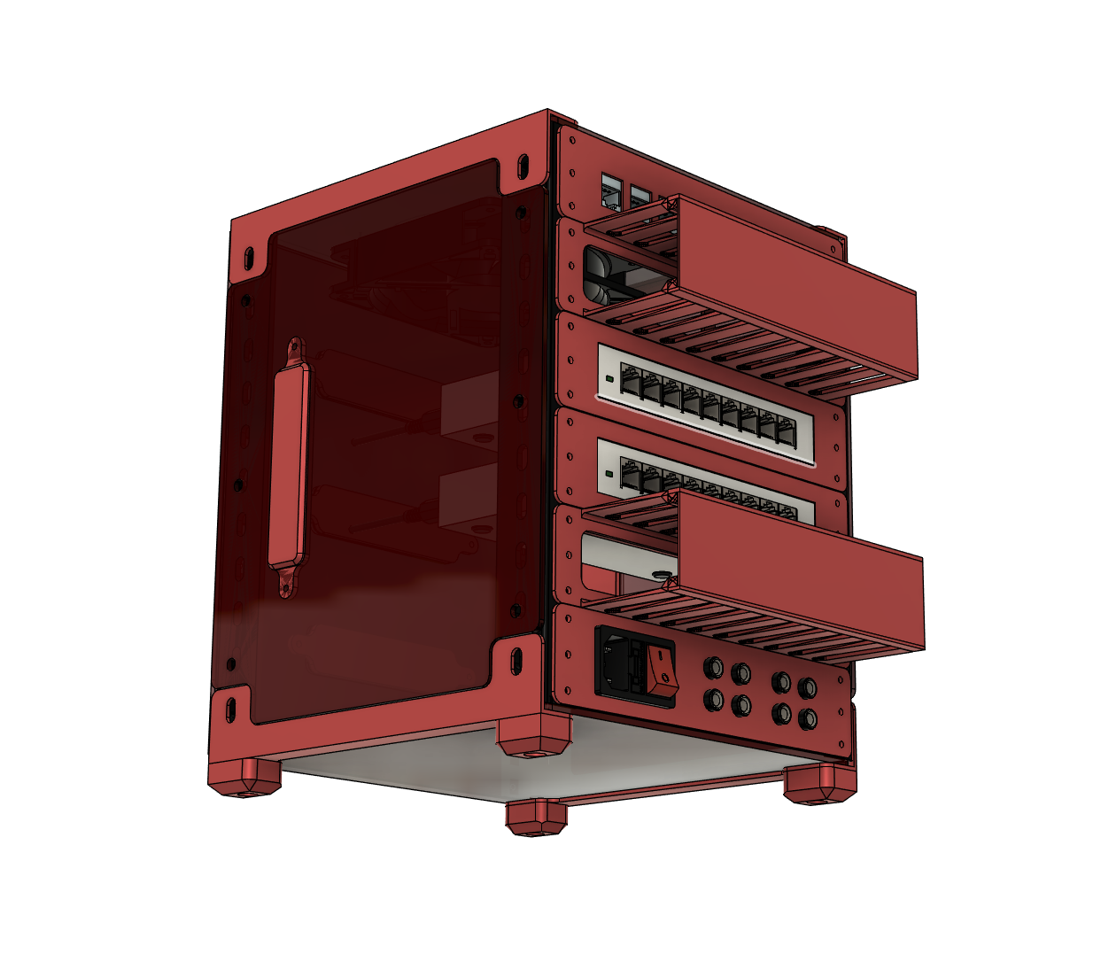 Miniatura 3 do modelo 3D 6U mini home server network rack