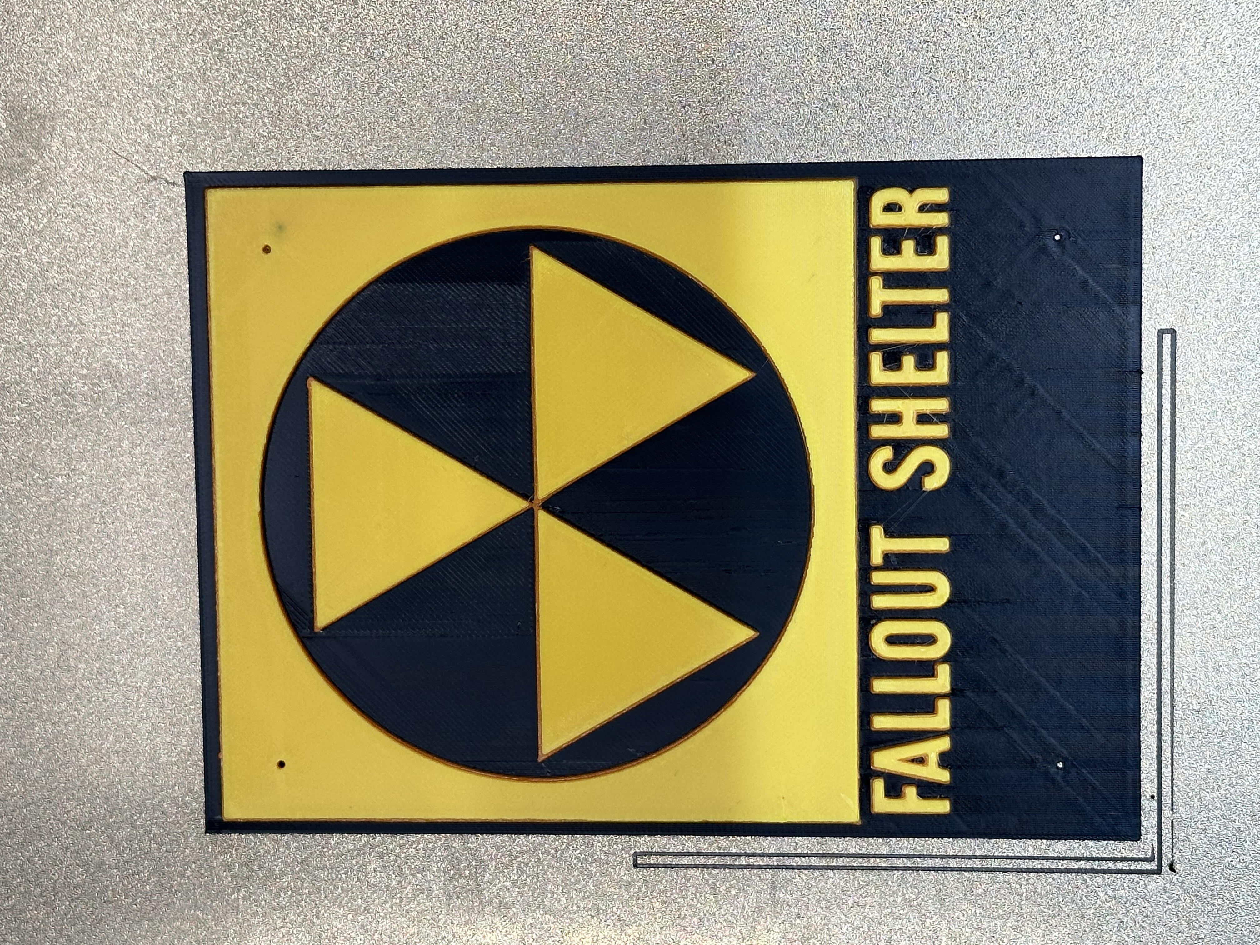 Authentic Fallout Shelter Sign Hueforge