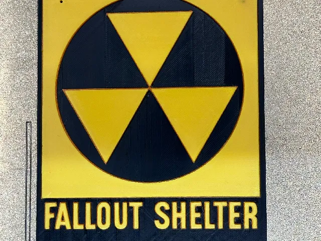 Authentic Fallout Shelter Sign Hueforge