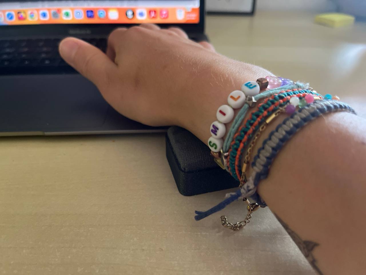 Wrist Arm rest for working on a laptop