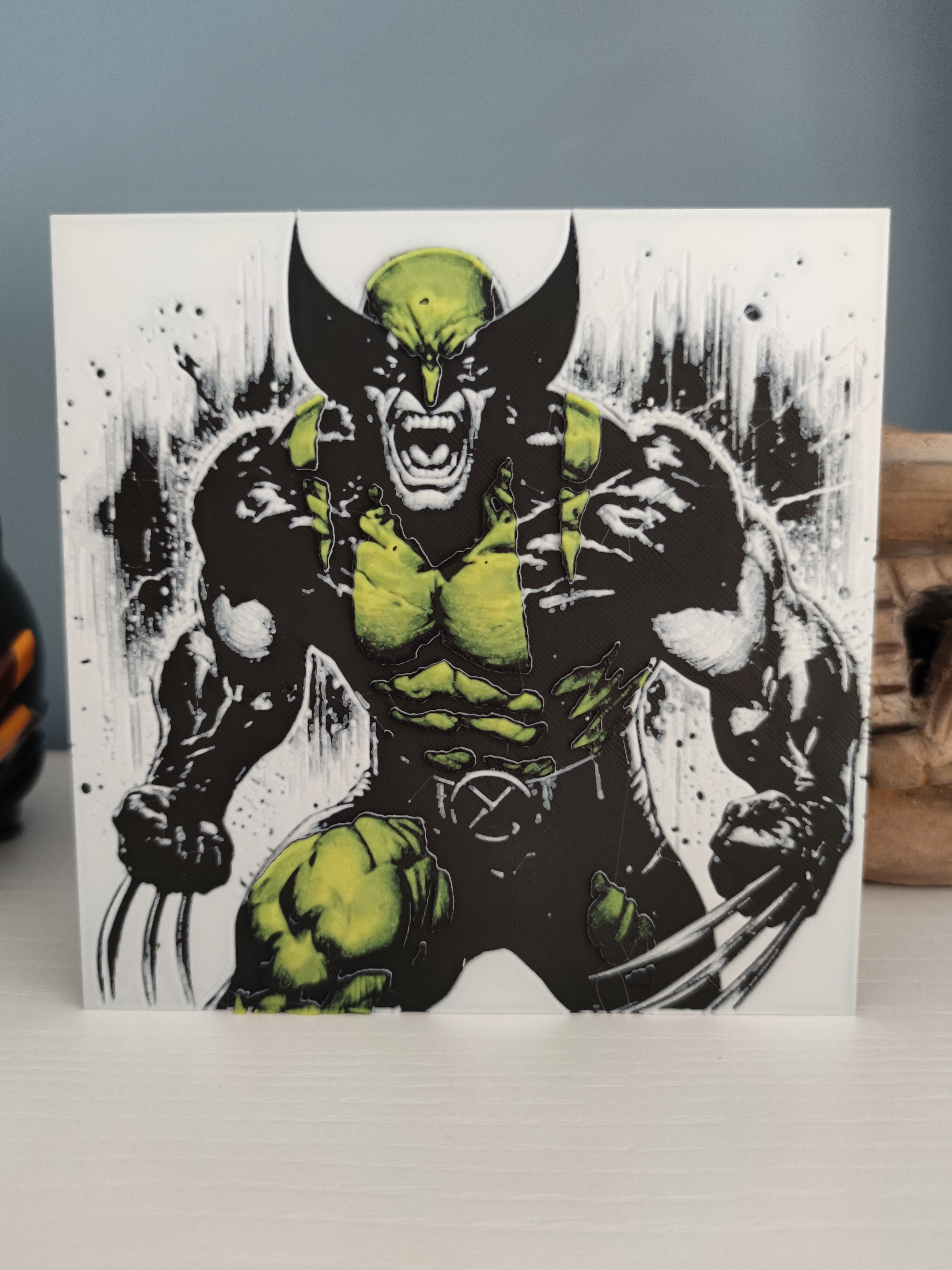 Angry wolverine hueforge