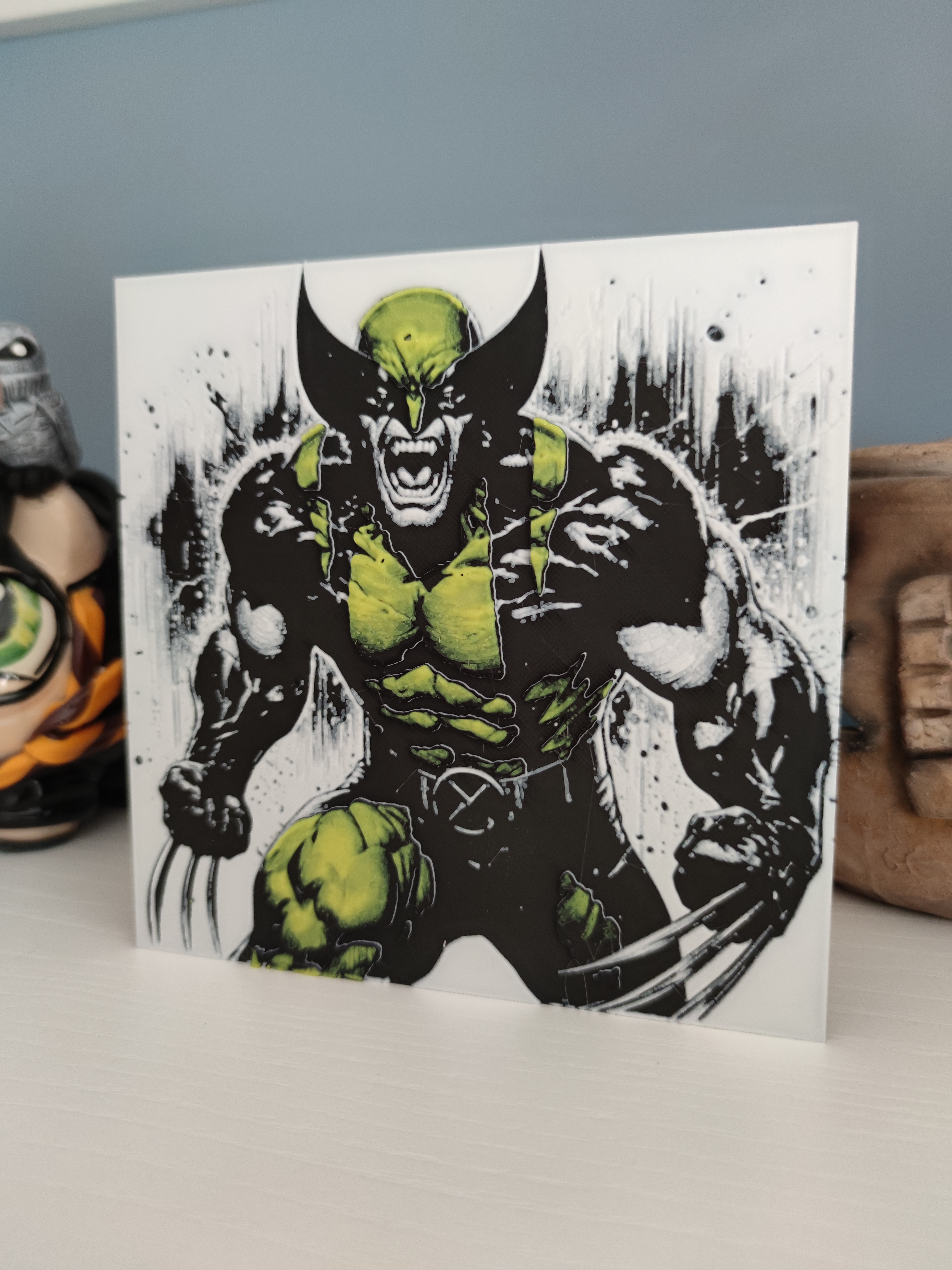 Miniatura 2 do modelo 3D Angry wolverine hueforge