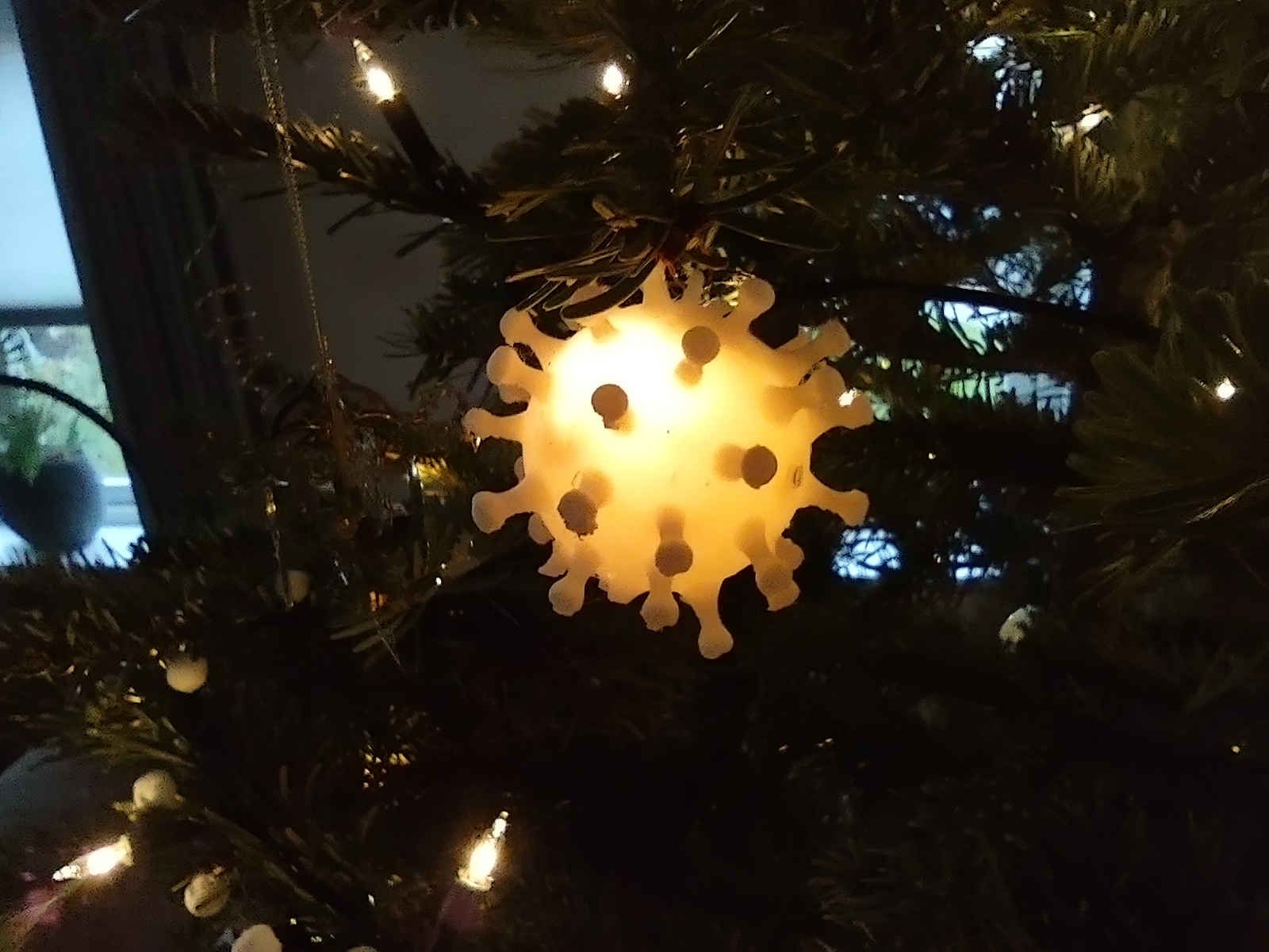 Christmas ball in corona virus style